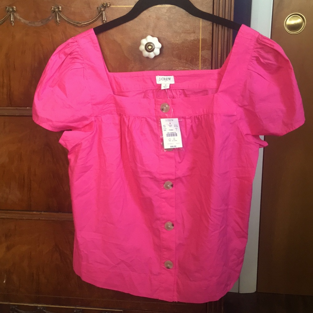 Pink Button Detail Top